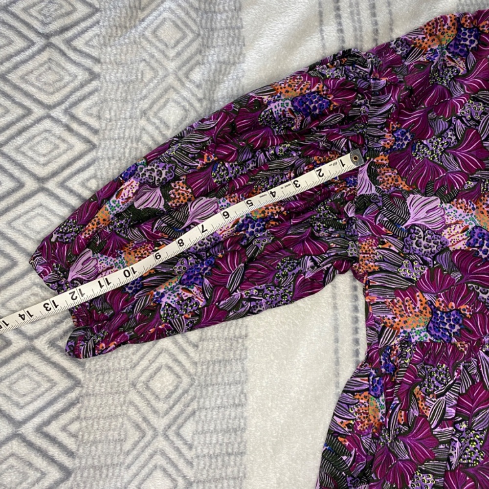 Kika Vargas x Target Coral Reef Scallop Edge Wrap Top in Purple Size S - Picture 6 of 10